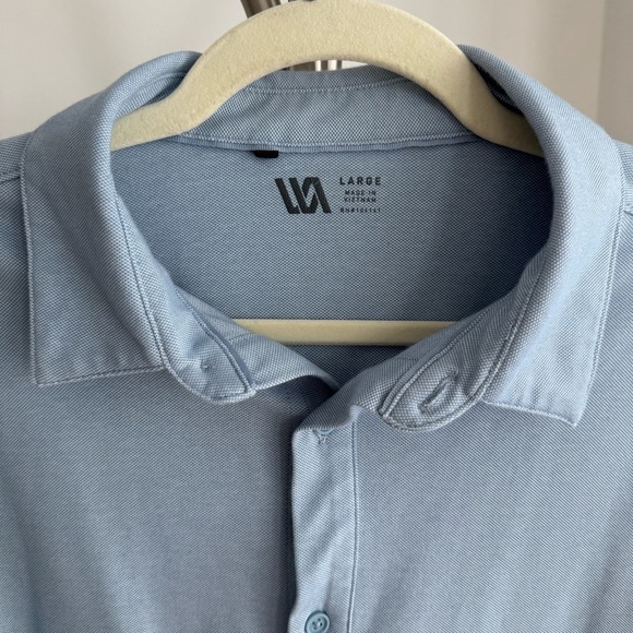 VRST Light Blue Men's Short Sleeve Button Down Shirt Size L - Picture 3 of 4